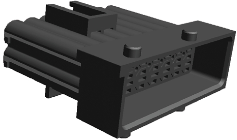 TE Connectivity, Timer Automotive Connector Plug Black Cable Mount 16 Way 1-964449-1