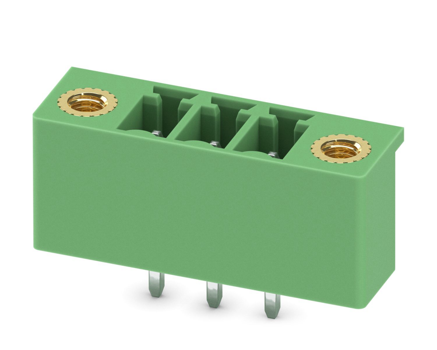 Phoenix Contact, 3.81mm Pitch, MCV 1.5/3-GF-3.81-LR, 3 Way, , Pluggable Terminal Block, Header, Through Hole, Screw