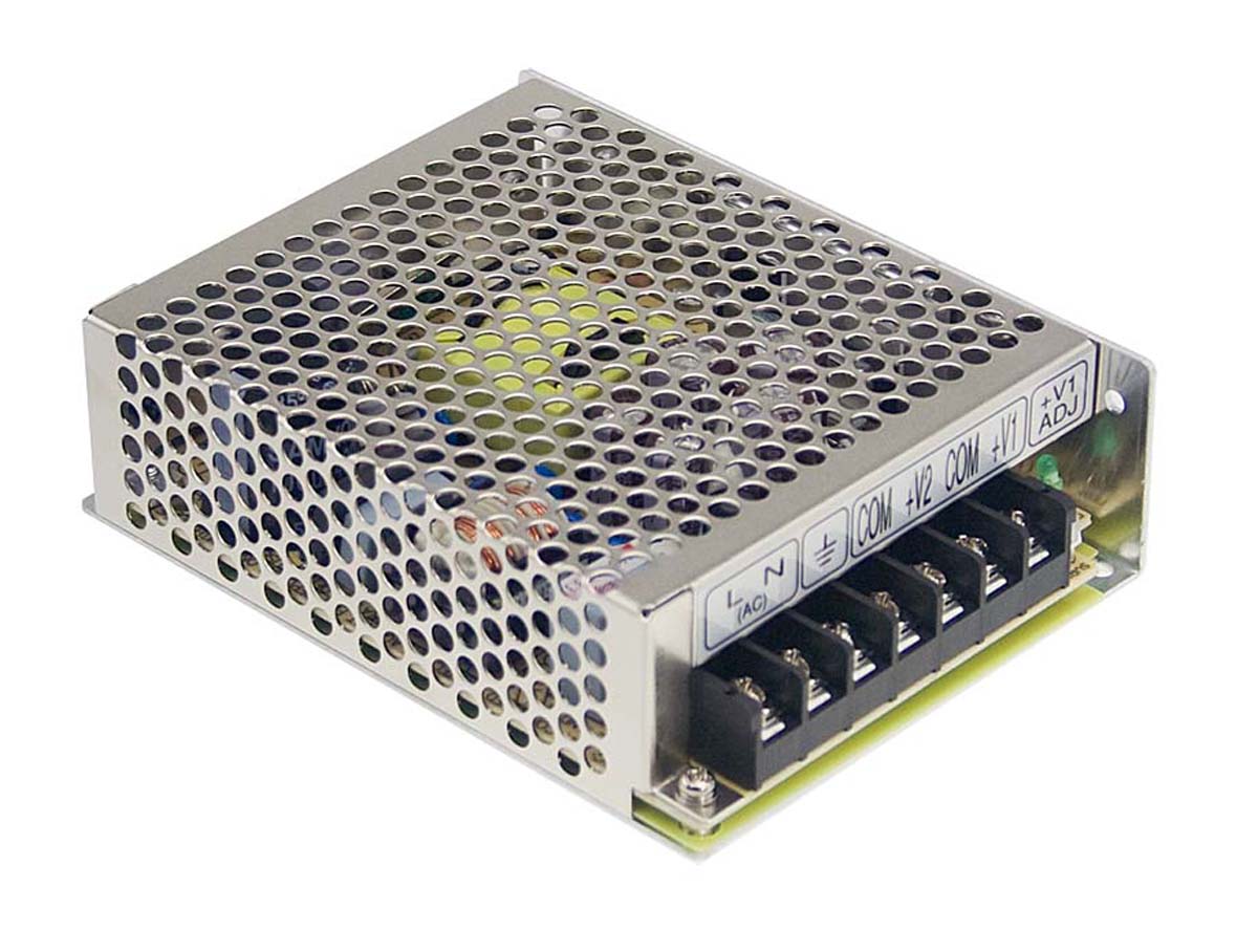 MEAN WELL Switching Power Supply, RS-50-15, 15V dc, 3.4A, 51W, 1 Output, 125 → 373 V dc, 88 → 264 V ac
