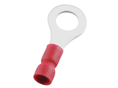 RS PRO Insulated Ring Terminal, 6.4mm Stud Size, 0.5mm² to 1.5mm² Wire Size, Red