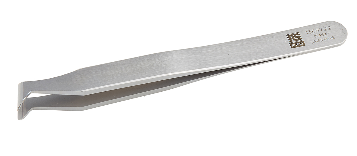 RS PRO 120 mm, Carbon Steel, Tweezers