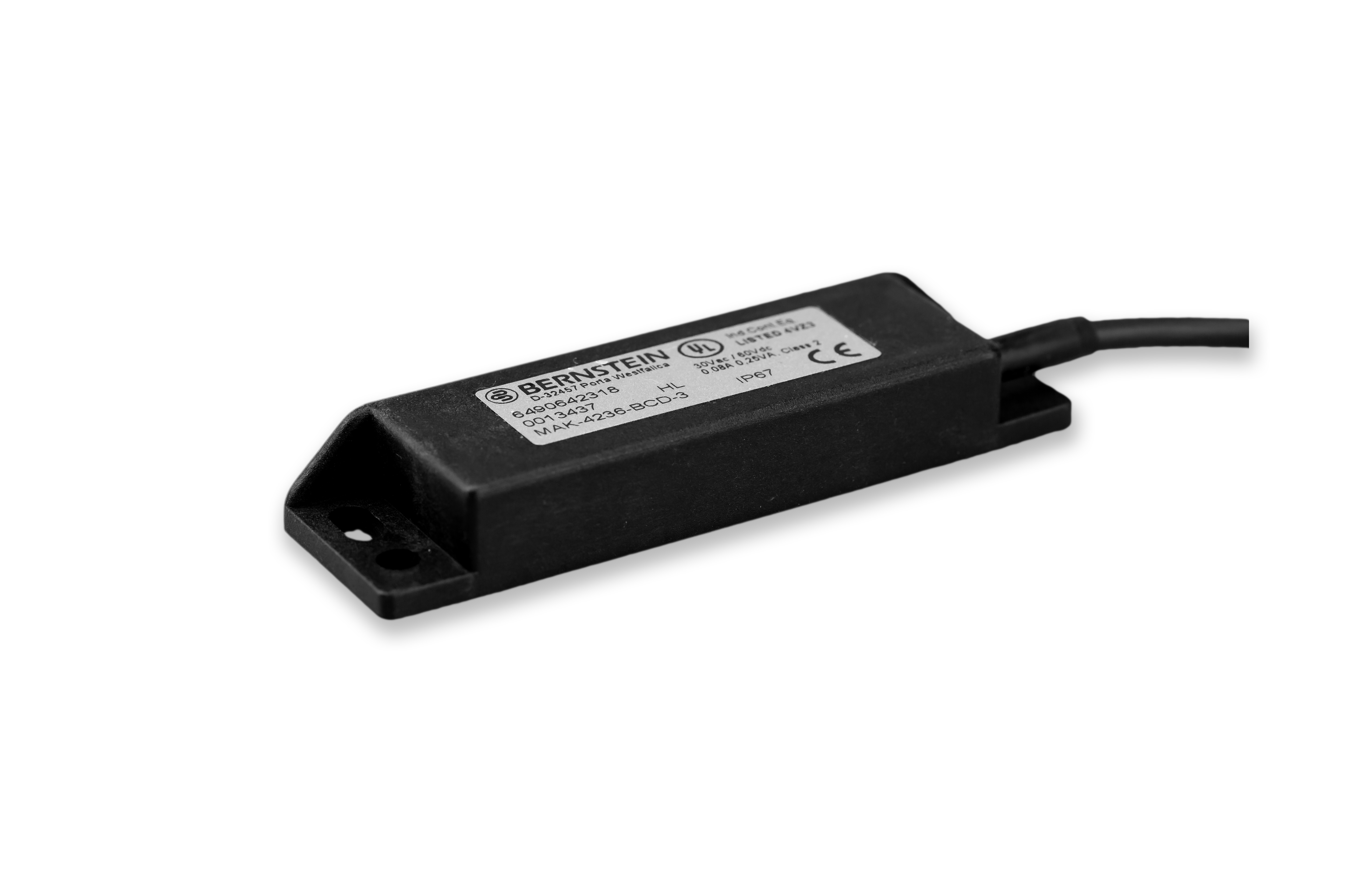 Bernstein AG MA-42 Series Magnetic Non-Contact Safety Switch, 170V dc, Nylon 6 Housing, NO/NC, 3m Cable