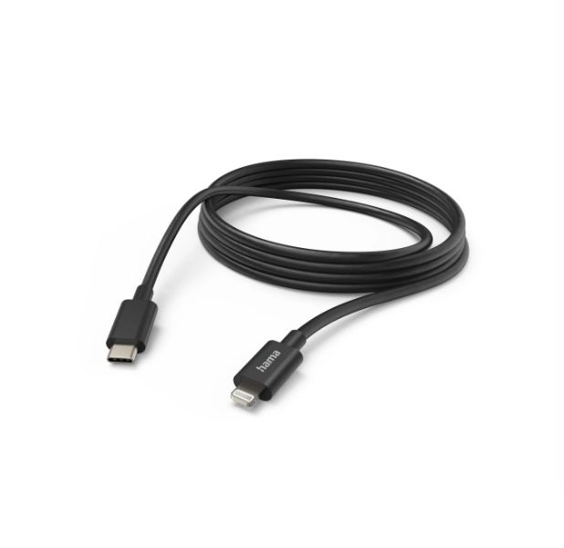 Hama USB 2.0, Male Lightning to Male USB C, 480Mbps, 3m