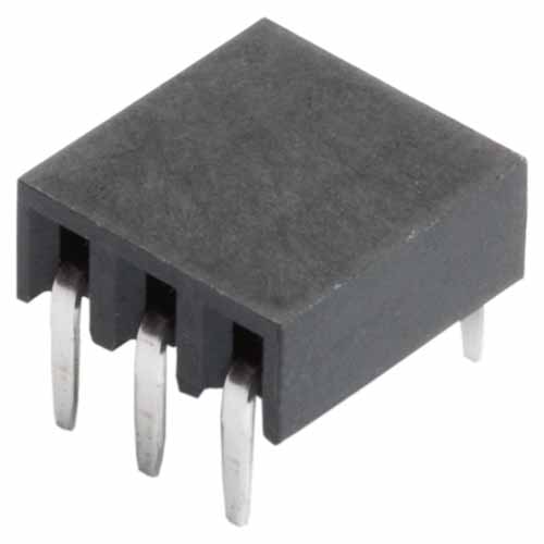 HARWIN Right Angle Through Hole Mount PCB Socket, 3-Contact, 1-Row, 2.54mm Pitch, Solder Termination