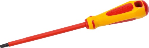 SAM Slotted Insulated Screwdriver, 10 mm Tip, 200 mm Blade, VDE/1000V, 320 mm Overall