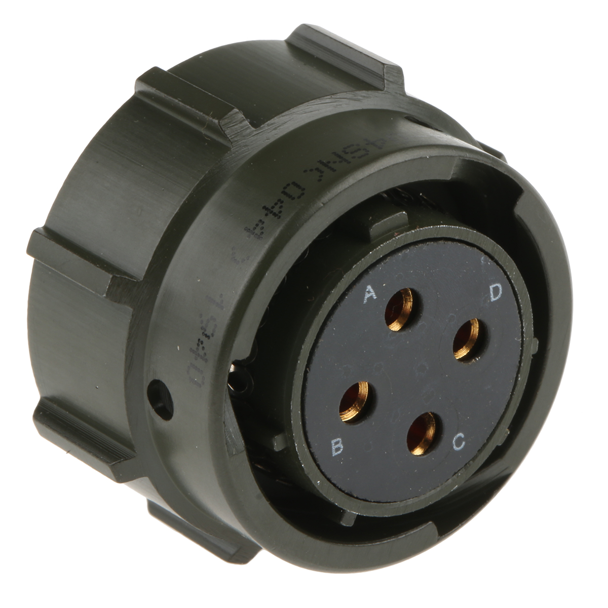 Amphenol Limited, 62GB 4 Way Cable Mount MIL Spec Circular Connector PlugOlive, Socket Contacts,Shell Size 14, Bayonet