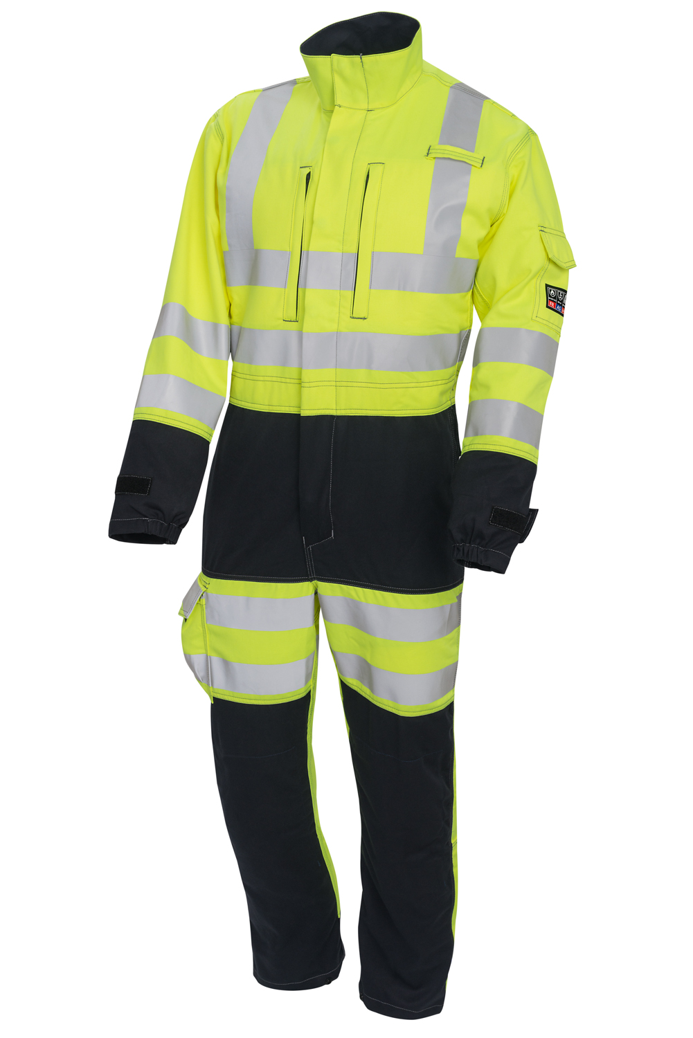 ProGARM Yellow/Navy Reusable Hi Vis Overalls, S