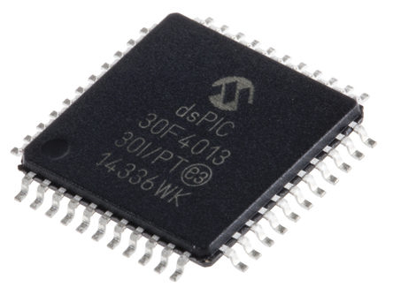 dsPIC30F4013-30I/PT Microchip dsPIC30F, 16bit Digital Signal Processor 30MIPS 1.024 kB, 48 kB Flash 44-Pin TQFP