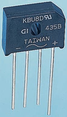 Vishay Bridge Rectifier, 8A, 1000V, 4-Pin