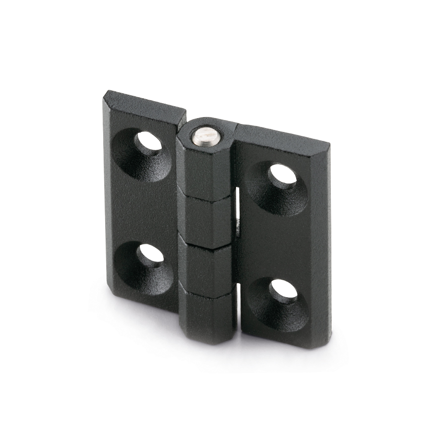 Elesa Zinc Alloy Butt Hinge with a Fixed Pin, Screw Fixing, 60mm x 60mm x 15mm