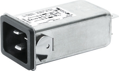 Schurter 16A, 250 V ac Panel Mount Filtered IEC Connector 5130.2000