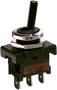Marquardt Toggle Switch, Panel Mount, On-Off-On, SPDT, Tab Terminal