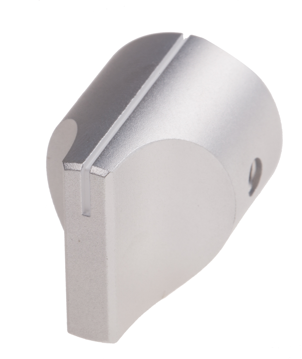 RS PRO 19mm Silver Potentiometer Knob for 6.4mm Shaft