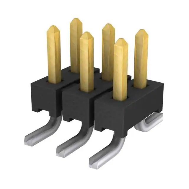 Samtec TMM Series Vertical Surface Pin Header, 6 Contact(s), 2 mm Pitch, 2 Row, Unshrouded