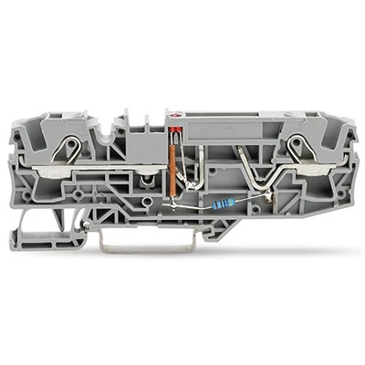 WAGO 2006-1681/1000-434 TOPJOB S Series Grey, 6mm², 1-Level, Push In Termination, Fused, CSA