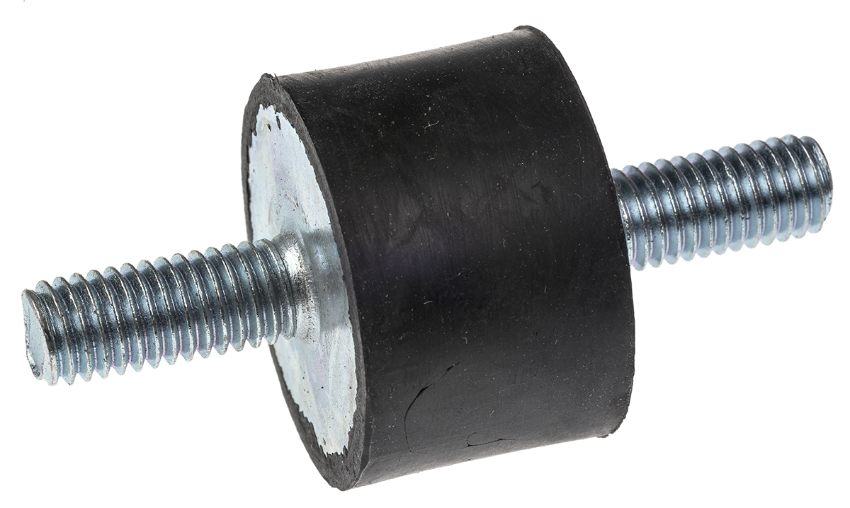 FIBET M8 Anti Vibration Mount, Male to Male Bobbin with 95.2kg Compression Load