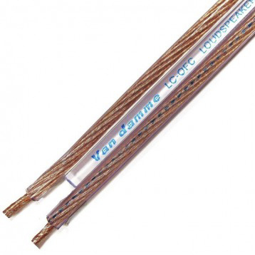 Van Damme 2 Core Speaker Cable, 2.5 mm² CSA, 100m, Transparent
