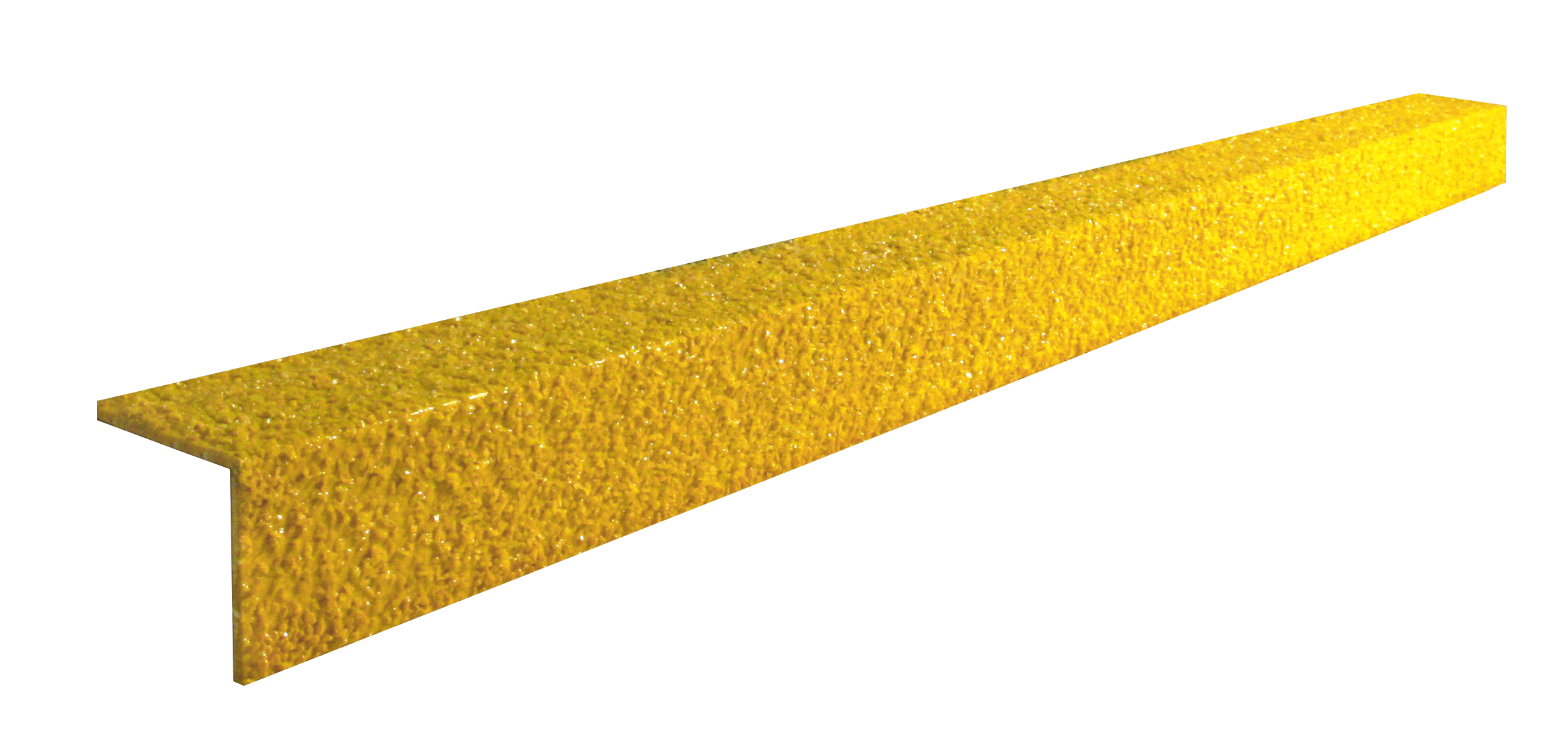 Coba Europe Yellow Stair Nosing Glass Fibre Reinforced Plastic, Silicone Carbide Edge Protection, Solid Finish 1m x 55