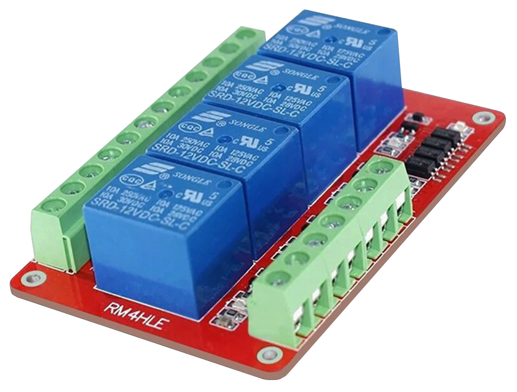 Seeit HLE-RELAY04-5V Relay Control Card Module for Arduino, AVR, PIC, Raspberry Pi, TTL HLE-RELAY04-5V