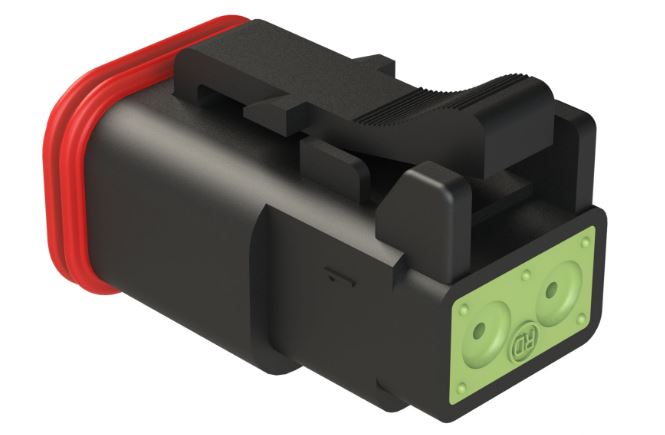 Amphenol Industrial, AT Cable connector Socket 2 Way, Crimp Termination AT06-2S-RD01BLK