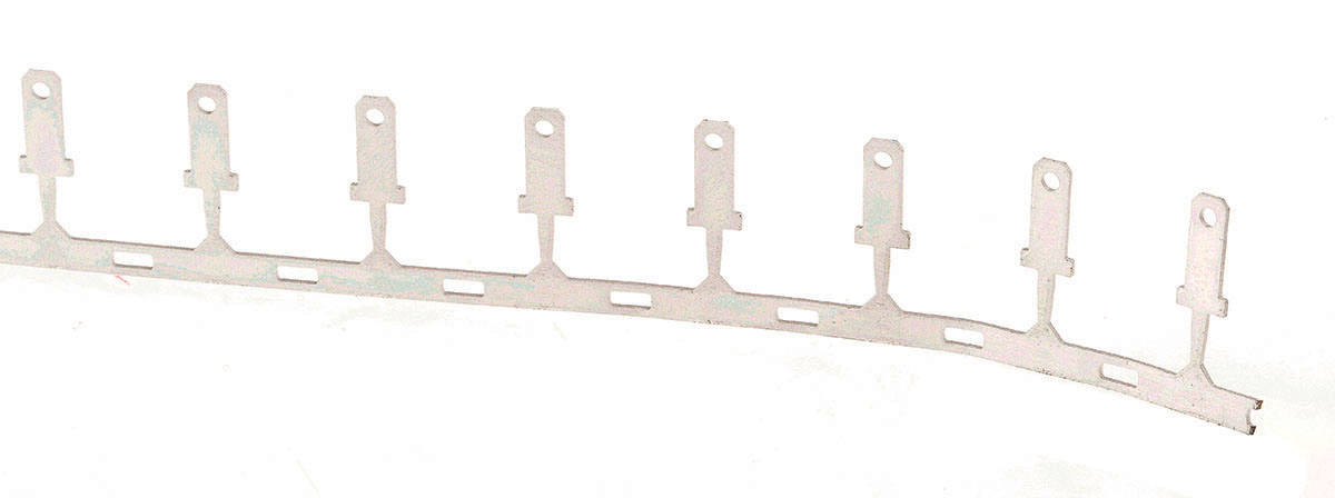 TE Connectivity FASTON .110 Uninsulated Male Spade Connector, PCB Tab, 2.79 x 0.51mm Tab Size