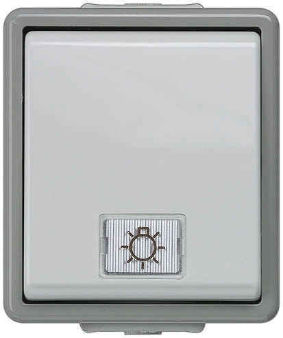 Siemens Grey Rocker Light Switch, 1 Way, 1 Gang, Delta