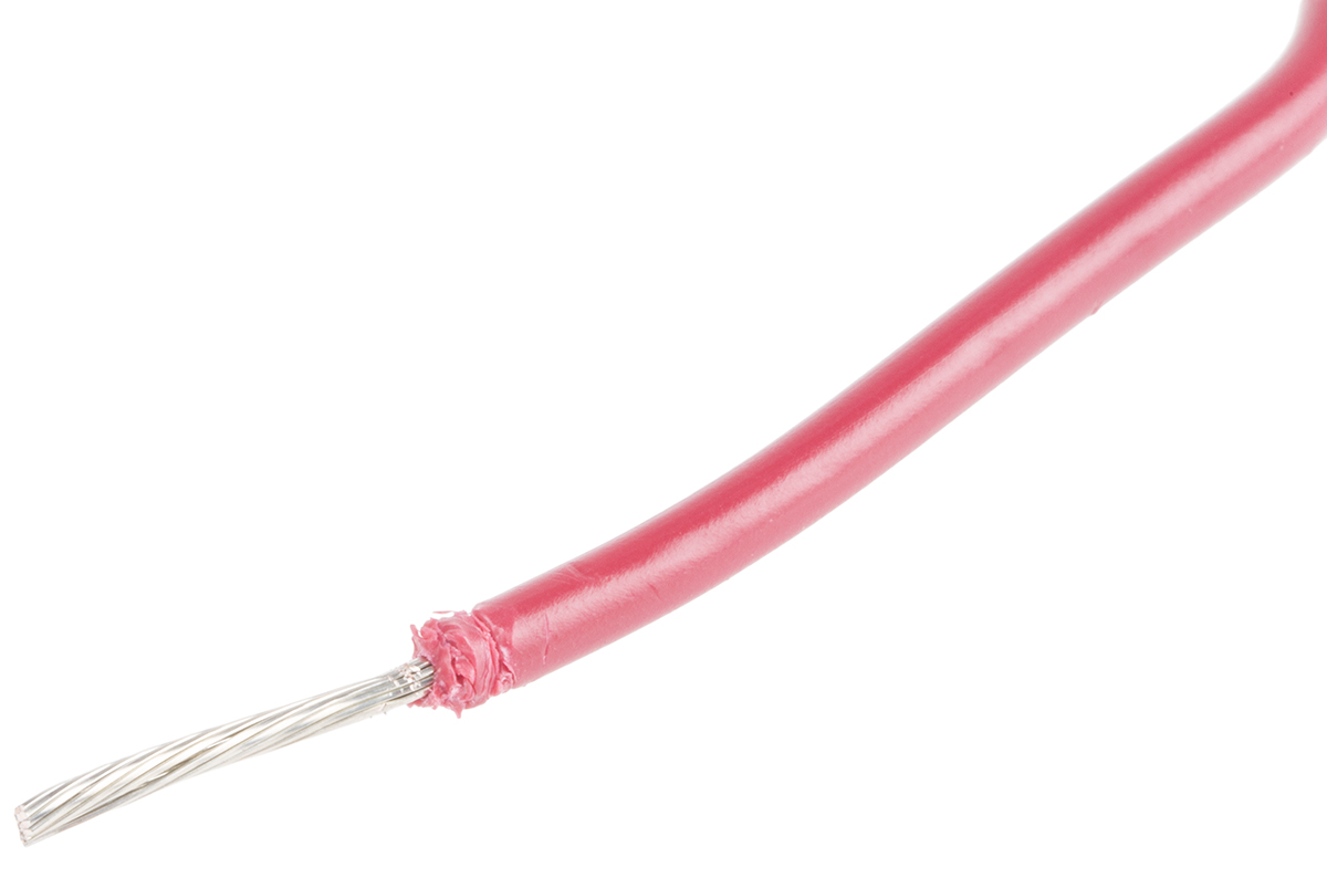 Alpha Wire Hook-up Wire PVC Series Red 0.75 mm² Hook Up Wire, 18 AWG, 16/0.25 mm, 30m, PVC Insulation, 3075 RD005