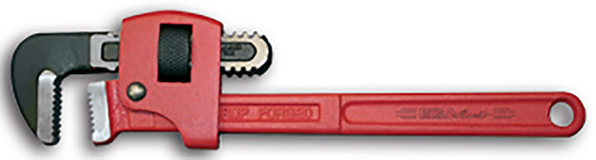 Ega-Master Pipe Wrench, 254.0 mm Overall, 25.4mm Jaw Capacity, Metal Handle
