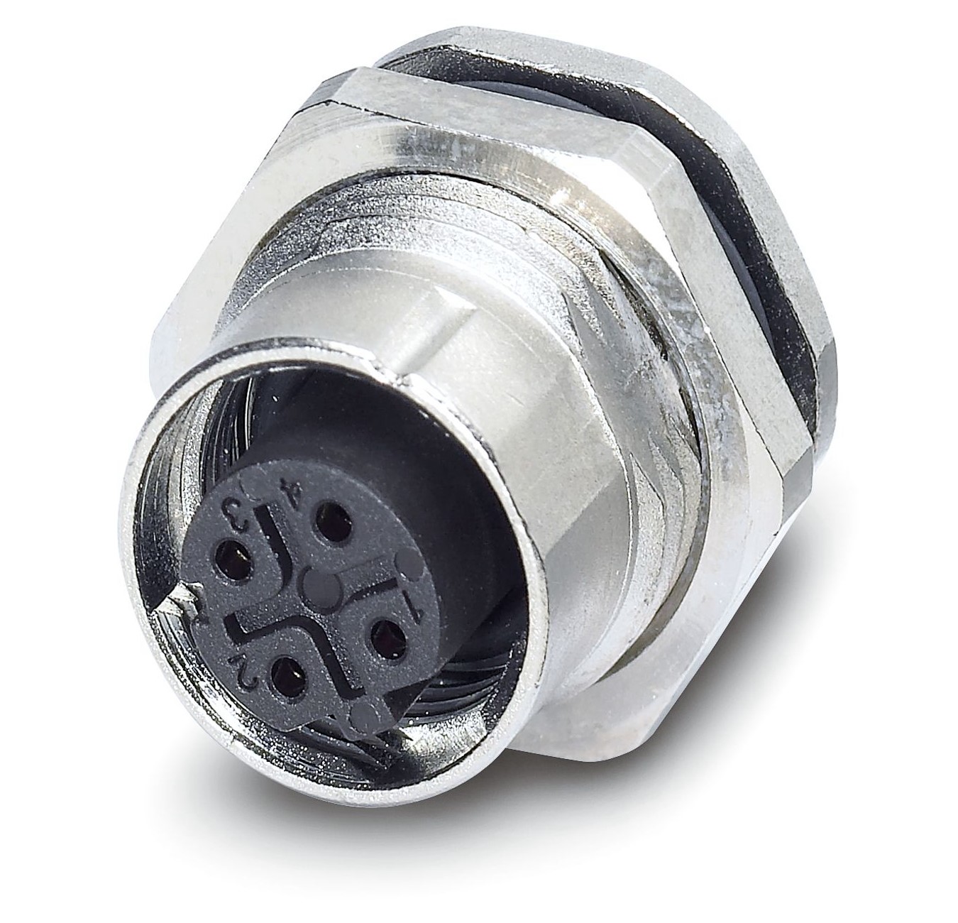 Phoenix Contact Circular Connector, 4 Contacts, Rear, M12 Connector, Socket, Female, IP67, SACC Series