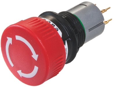 EAO Maintained Emergency Stop Push Button, Panel Mount, SPDT, IP65