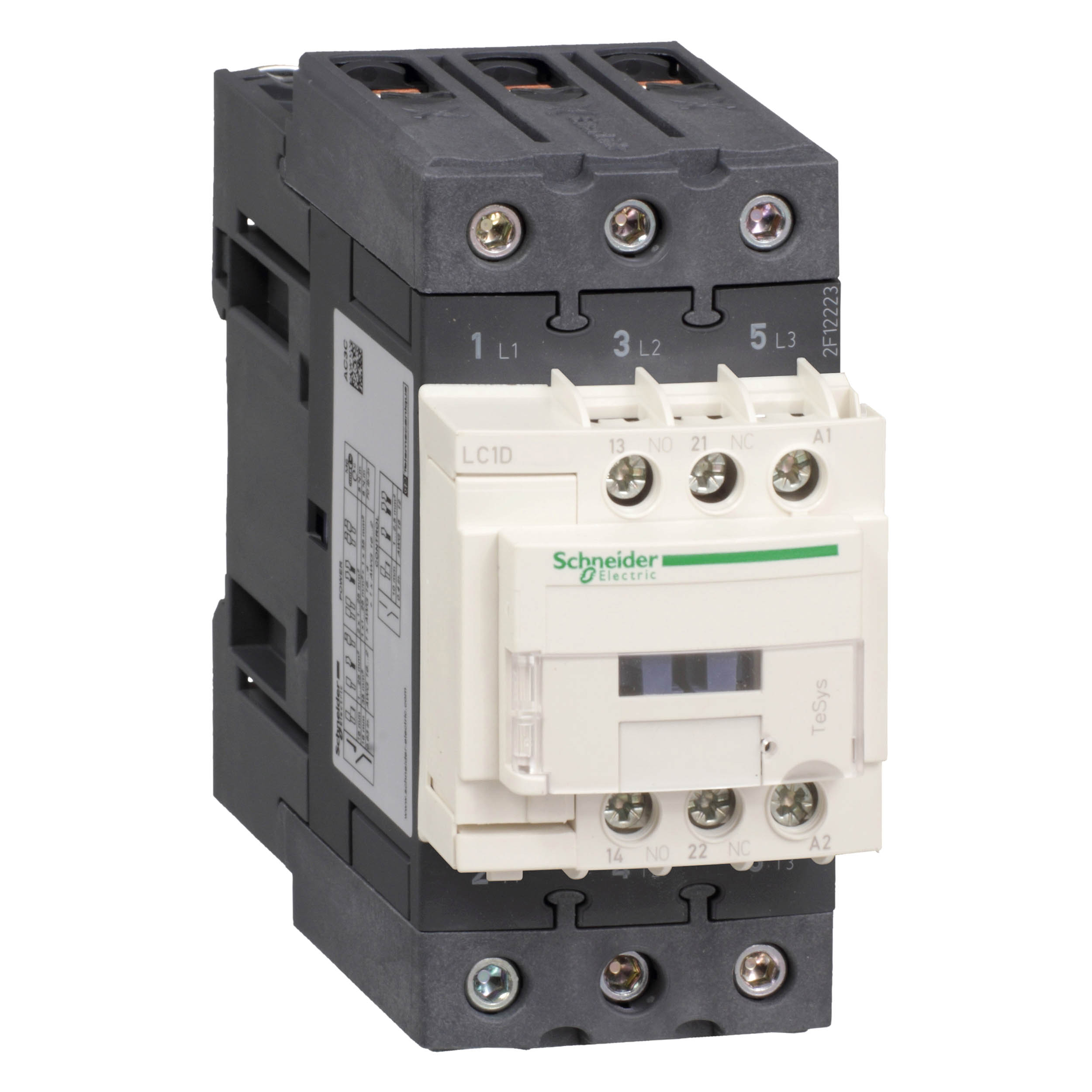 Schneider Electric TeSys D Contactor, 500 V ac Coil, 3-Pole, 40 A, 30 kW, 1NC + 1NO