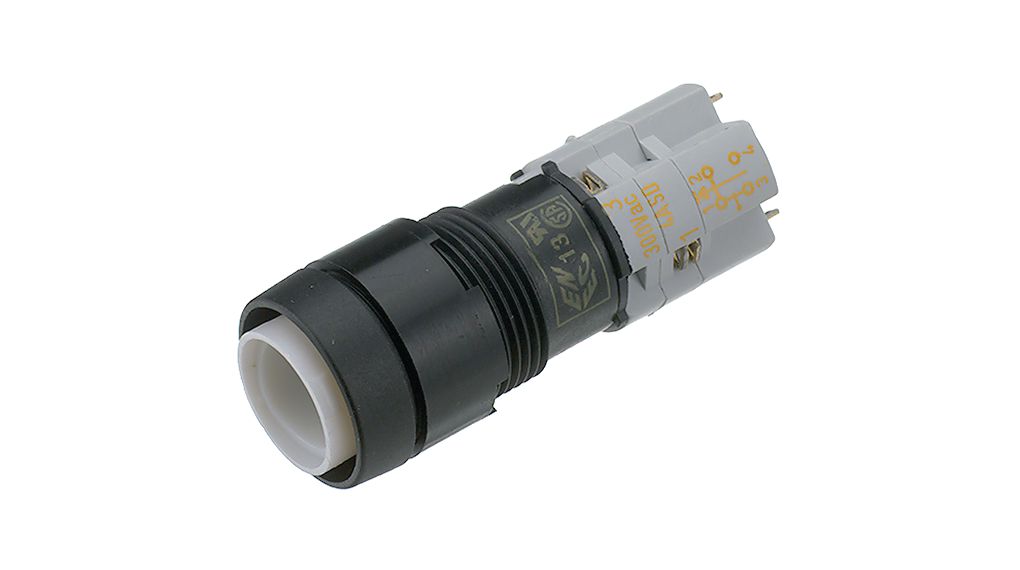 RAFI LUMOTAST 75 Series Illuminated Illuminated Push Button Switch, Latching, Through Hole, 16.2mm Cutout, 1 NC +1 NO,