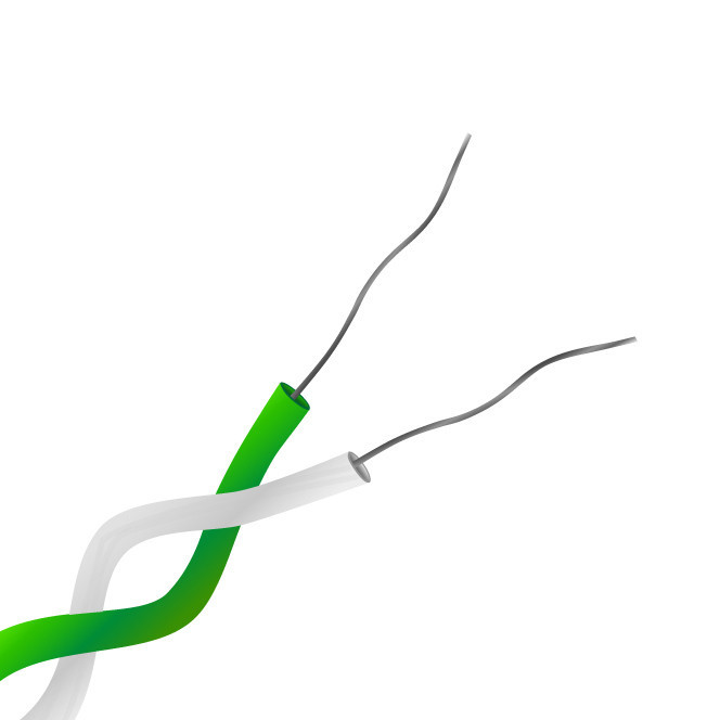 RS PRO Type K Thermocouple Cable/Wire, 10m, Unscreened, PTFE Insulation, +260°C Max, 1/0.508mm