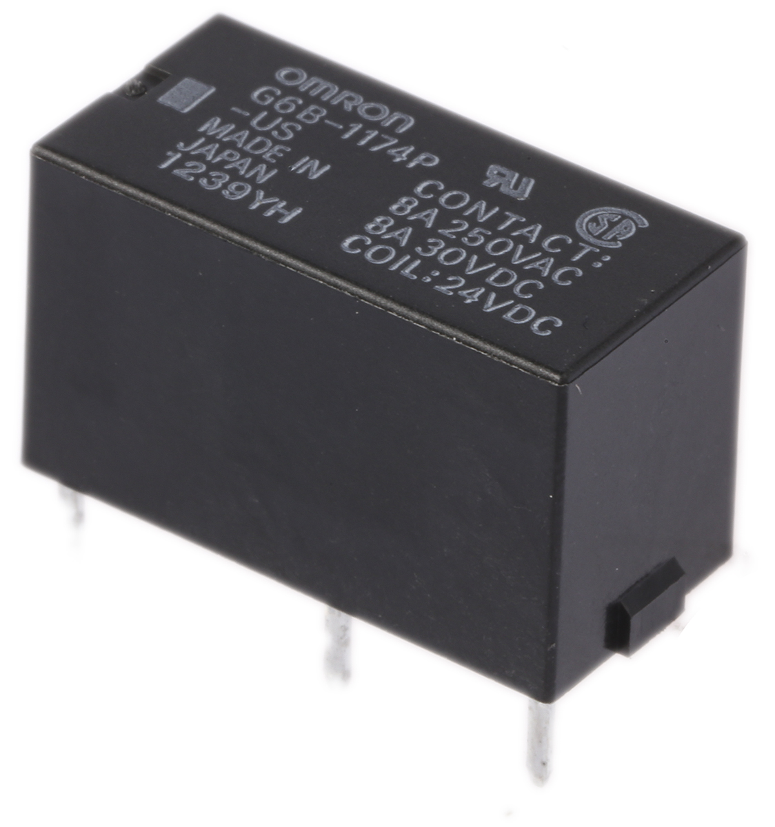 Omron PCB Mount Power Relay, 24V dc Coil, 8A Switching Current, SPST