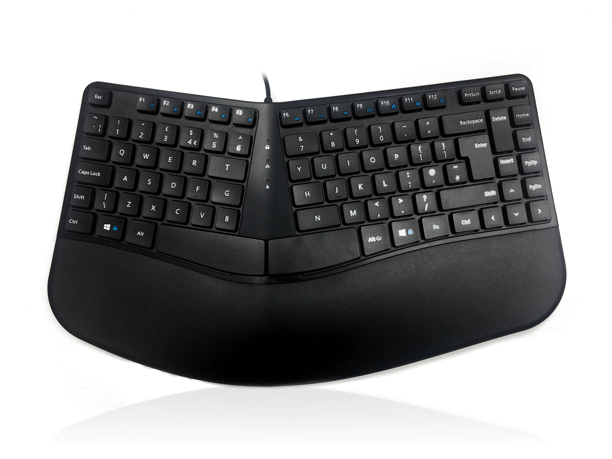 Ceratech KYB-CONTOUR-UBK Wired USB Compact Keyboard, QWERTY (UK), Black