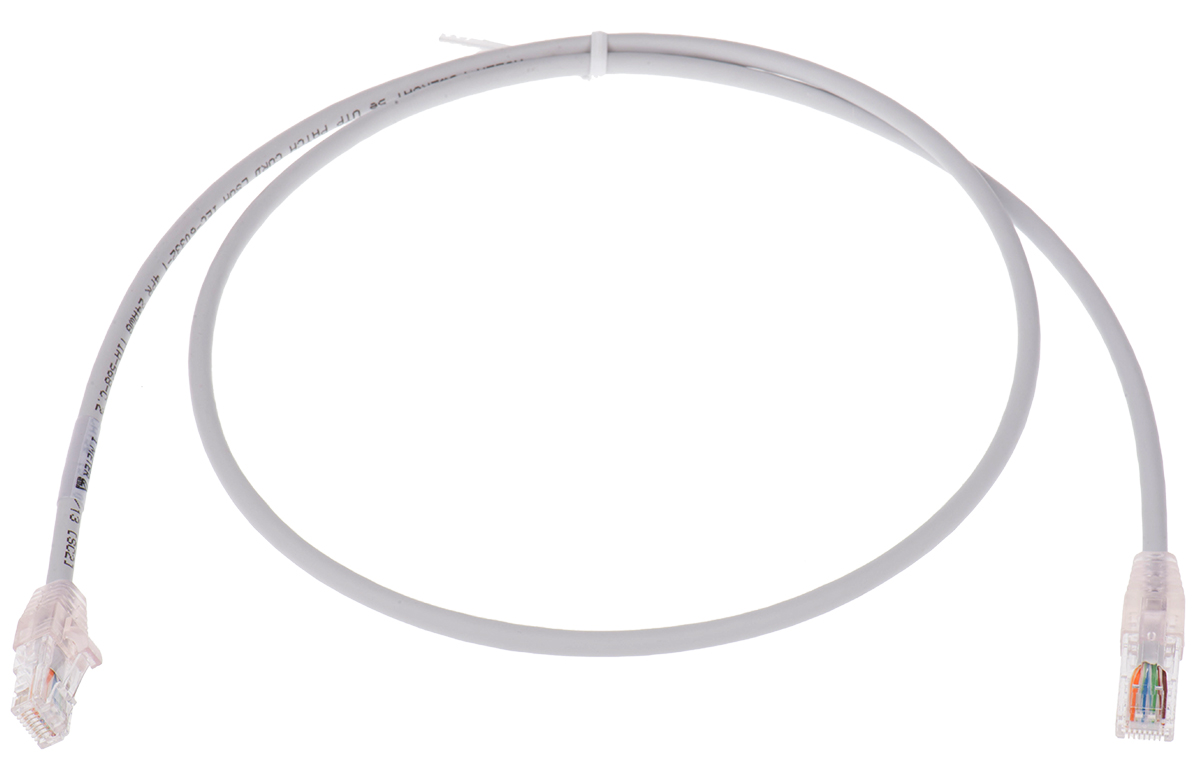 Molex Premise Networks, 1m Cat5e, Grey RJ45 to Male RJ45 Male, U/UTP Unshielded, Terminated PVC Sheath