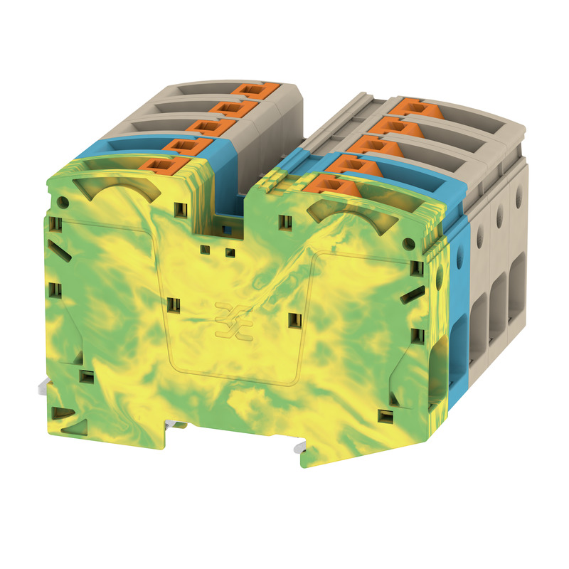 Weidmüller 2551540000 A2C Series Dark Beige, 35mm², 1-Level, Push In Termination, ATEX, IECEx