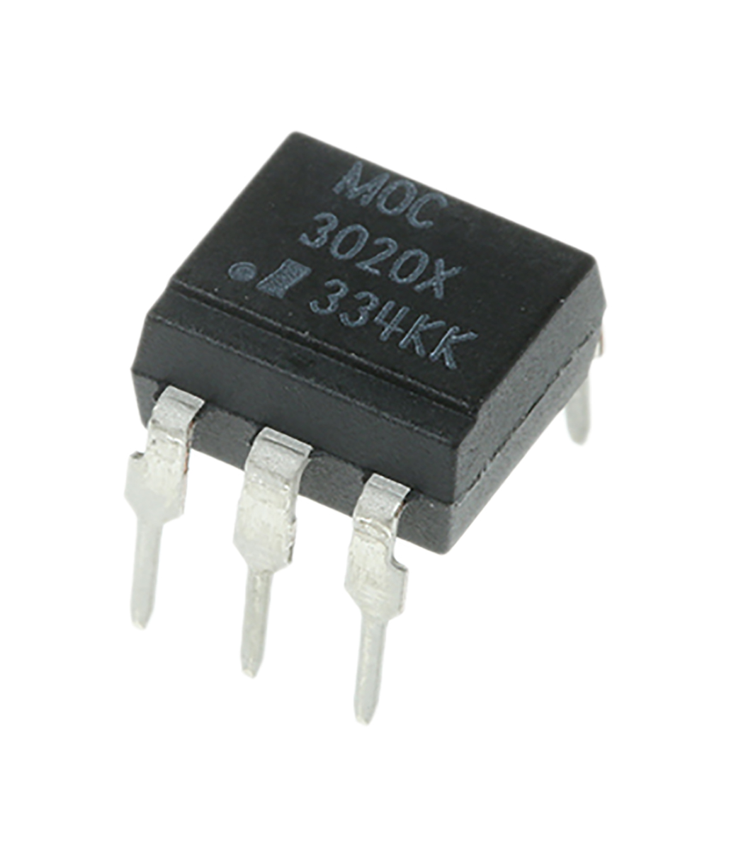 Isocom, MOC3020X Triac Output Optocoupler, Through Hole, 6-Pin PDIP