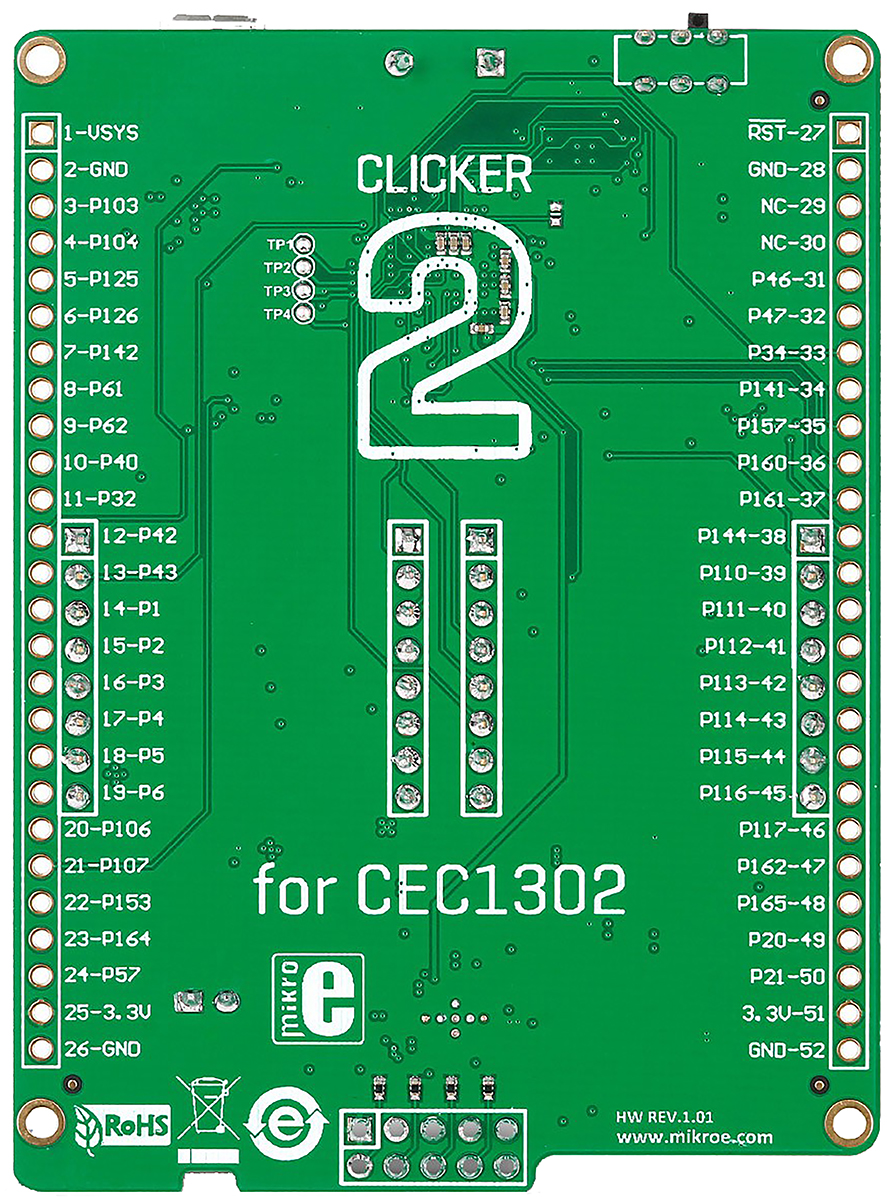 MikroElektronika Clicker 2 for CEC1302 MCU Development Board MIKROE-1969