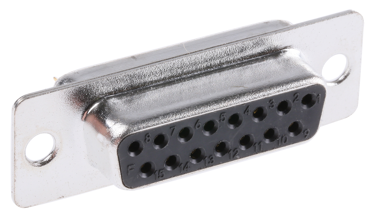 MH Connectors MHDM 15 Way Cable Mount D-sub Connector Socket, 2.77mm Pitch
