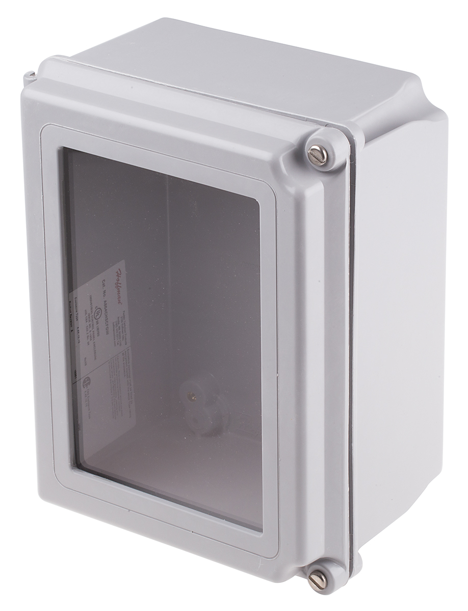 nVent HOFFMAN A48 Series Glass Reinforced Plastic Wall Box, IP66, Viewing Window, 318 mm x 267 mm x 167mm