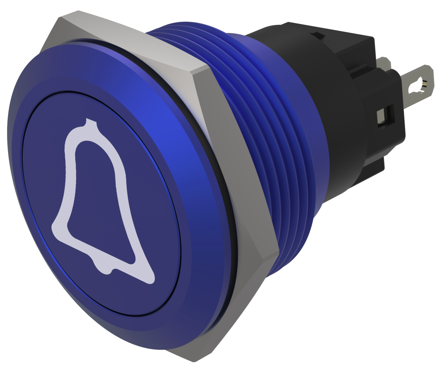EAO Series 82 Series Push Button Switch, Momentary, Flush Mount, 22mm Cutout, SPST, SPST, IP65, IP67