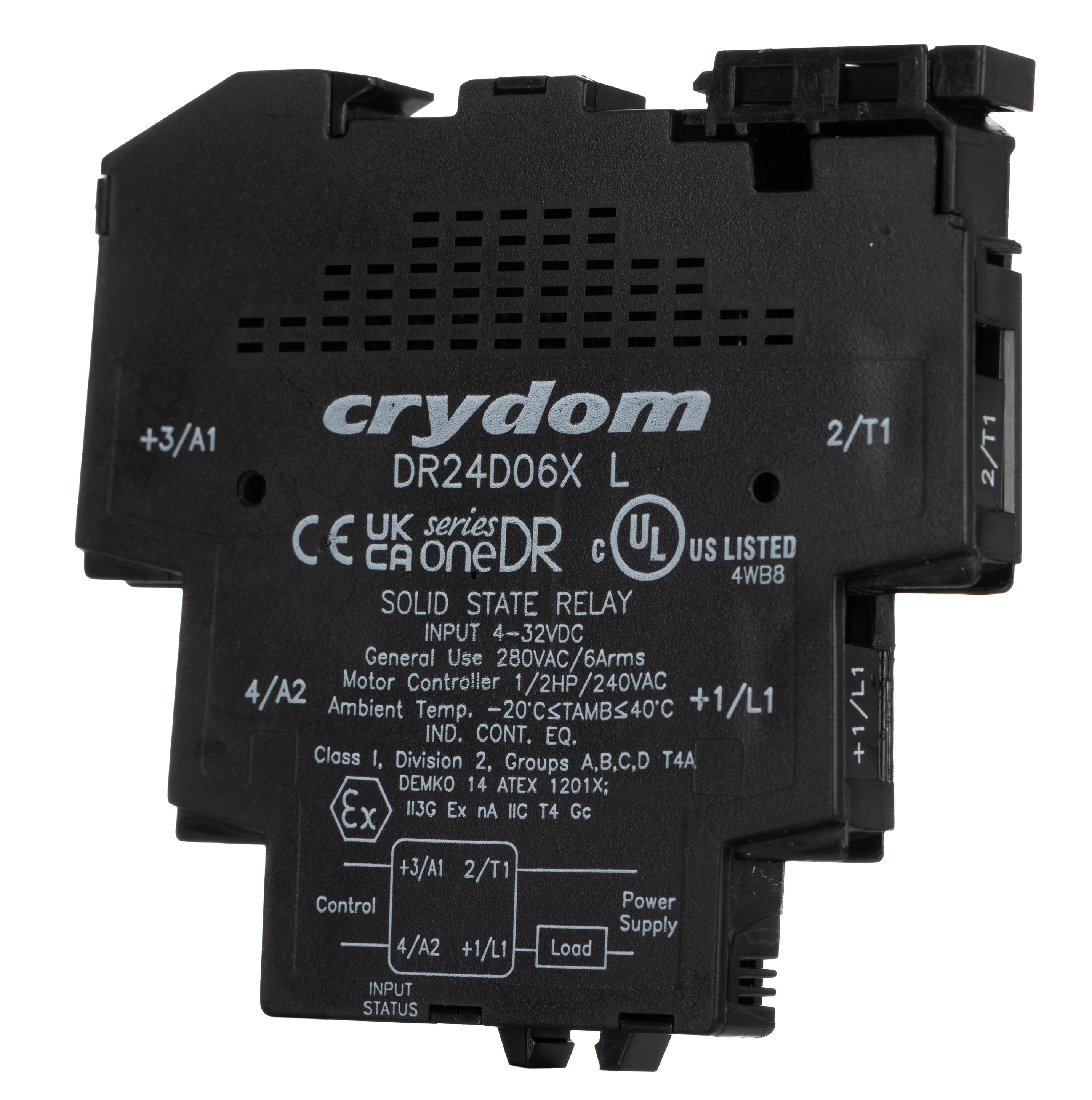 Sensata Crydom DR Series Solid State Interface Relay, 32 V dc Control, 6 A dc Load, DIN Rail Mount