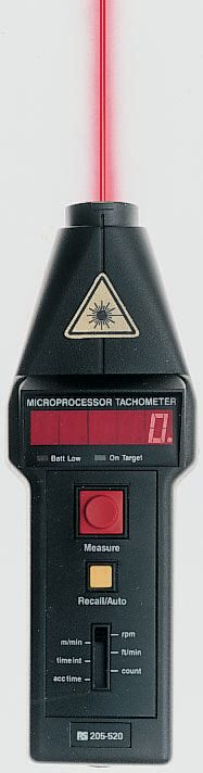 Compact Instruments Tachometer Best Accuracy ±0.05 % - With RS Calibration Optical LED 99999rpm