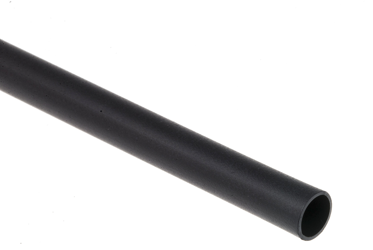 TE Connectivity Adhesive Lined Heat Shrink Tubing, Black 4mm Sleeve Dia. x 1.2m Length 4:1 Ratio, HTAT Series