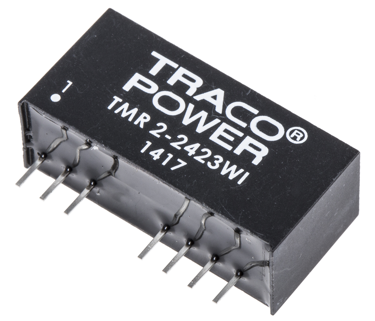 TRACOPOWER TMR 2WI DC-DC Converter, ±15V dc/ ±65mA Output, 9 → 36 V dc Input, 2W, Through Hole, +85°C Max Temp
