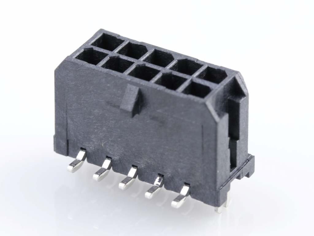 Molex Micro-Fit 3.0 Series Vertical Surface PCB Header, 10 Contact(s), 3 mm Pitch, 2 Row