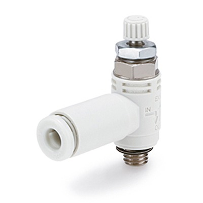 SMC AS410F Series Threaded Pneumatic Silencer & Exhaust Restrictor Function Fitting, R 1/8 Inlet Port, 10mm Tube Inlet