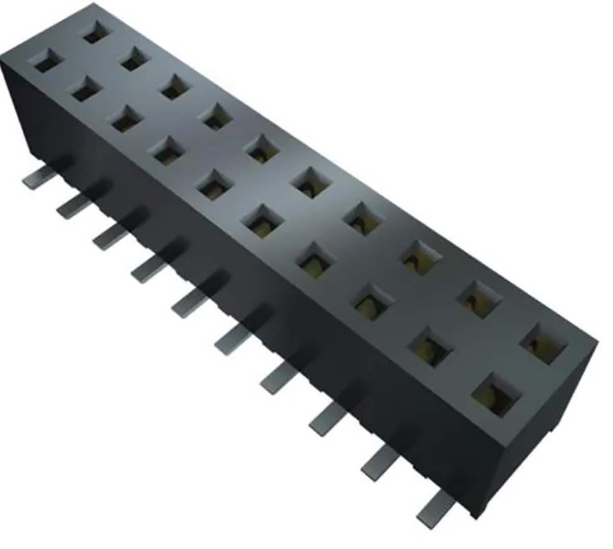 Samtec MMS Series Straight Surface Mount PCB Socket, 24-Contact, 2-Row, 2mm Pitch, Solder Termination