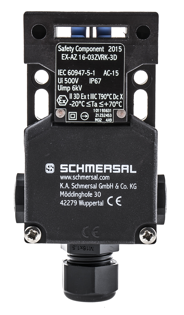 Schmersal ATEX EX-AZ16 Safety Interlock Switch, 3NC/1NO, Keyed, Glass Fibre Reinforced Thermoplastic
